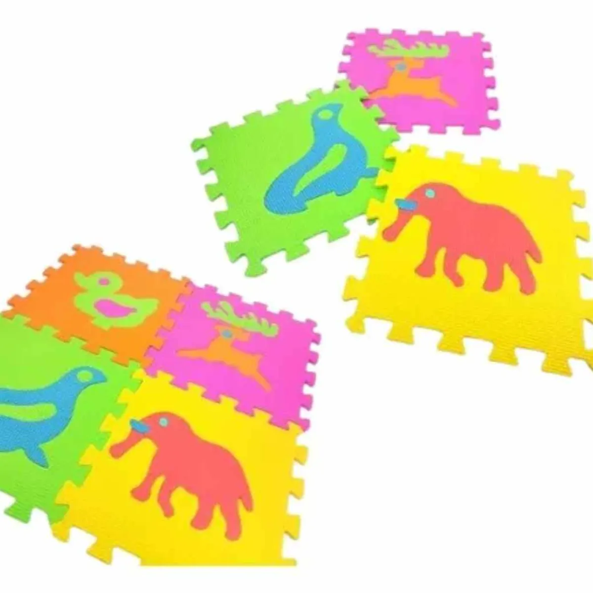 OEM - Alfombra Goma Eva Animales 10 Piezas