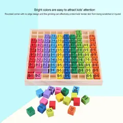GENERICO - Tablero Didáctico Madera para Aprender Multiplicaciones Niños
