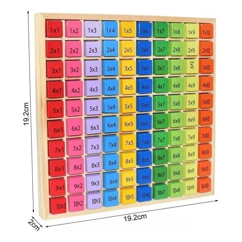 GENERICO - Tabla Montessori de Madera para Aprender Matemáticas Divertido