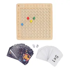 GENERICO - Tabla Educativa de Multiplicación en Madera para Niños