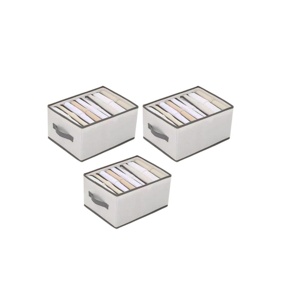 GENERICO - Pack X3 Bolsa Organizador Ropa Caja Plegable Almacenamiento NV