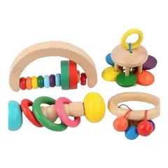 GENERICO - Juguetes Sensoriales de Madera para Bebés Montessori