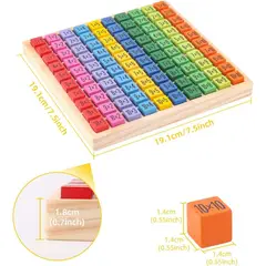 GENERICO - Tabla de Madera para Aprender Multiplicación Infantil