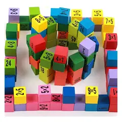 GENERICO - Tabla Educativa de Madera para Aprender Multiplicaciones