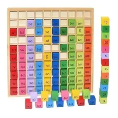 GENERICO - Tabla Montessori de Madera para Aprender Multiplicación