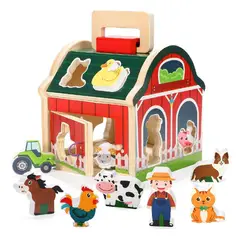GENERICO - Juguete Educativo de Encaje de Animales de Madera