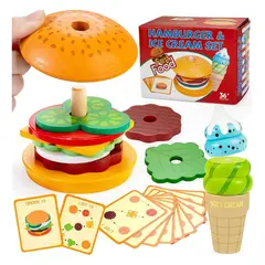GENERICO - Juego Educativo de Apilamiento de Hamburguesas y Helado