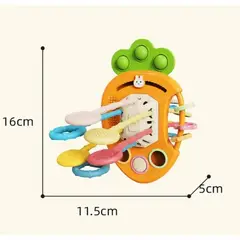 GENERICO - Juguete Sensorial de Silicona para Bebés con Mordillo Zanahoria
