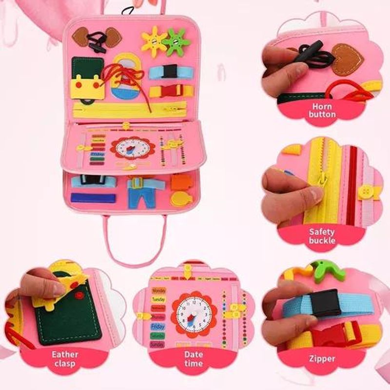 GENERICO - Tablero Sensorial Montessori para Aprendizaje Creativo Infantil