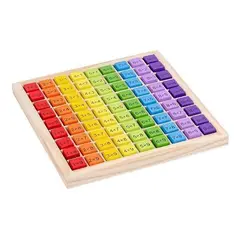 GENERICO - Tablero Didáctico de Multiplicación en Madera Colorida