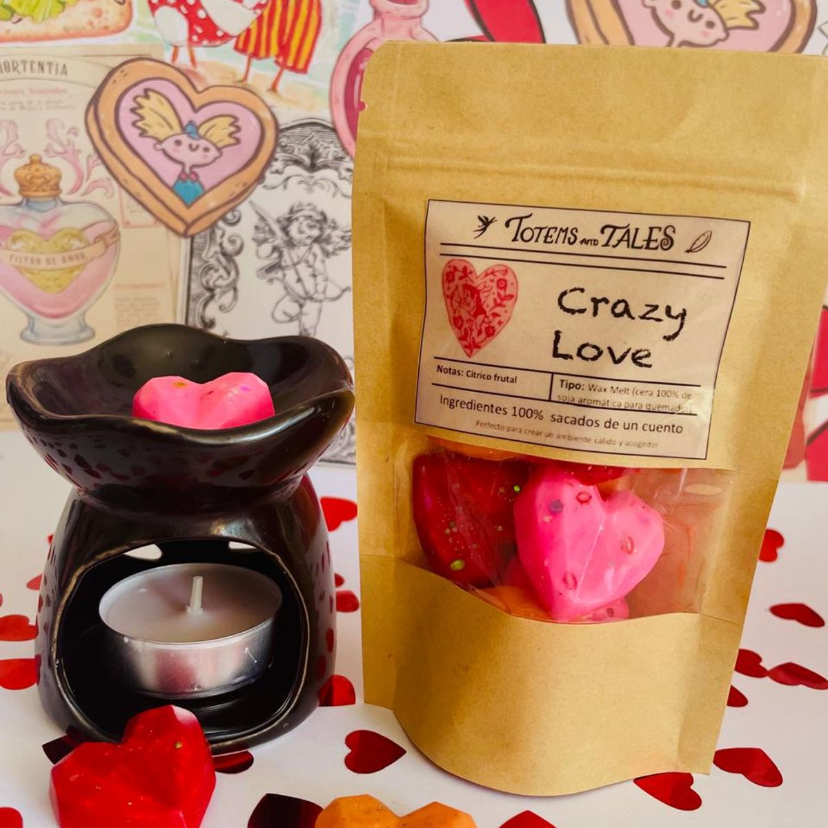 GENERICO - Crazy Love Cera aromática de soja + quemador