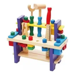 GENERICO - Banco de herramientas Montessori en madera para jugar