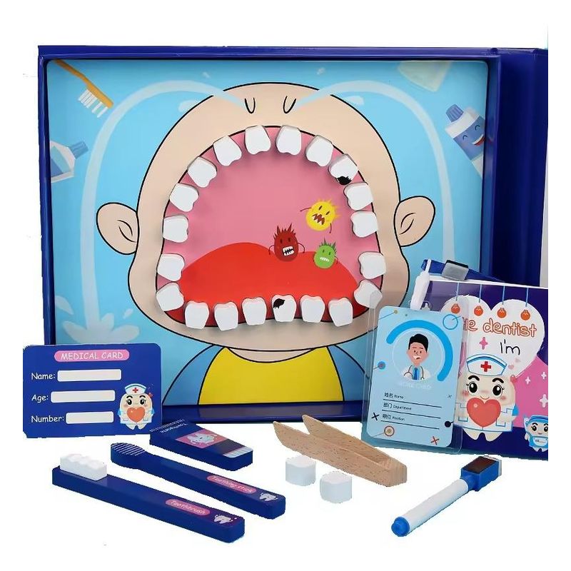 GENERICO - Divertido Juego de Rol Pequeño Dentista de Madera