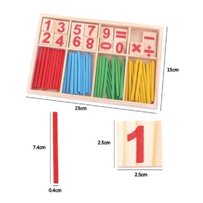 GENERICO - Juego Montessori de Madera para Aprendizaje de Números