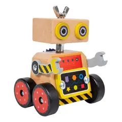 GENERICO - Robot Armable de Madera Montessori para Pequeños Ingenieros