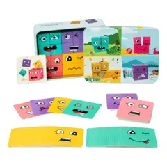GENERICO - Cubos de Emociones Juego de Caras para Pequeños Exploradores