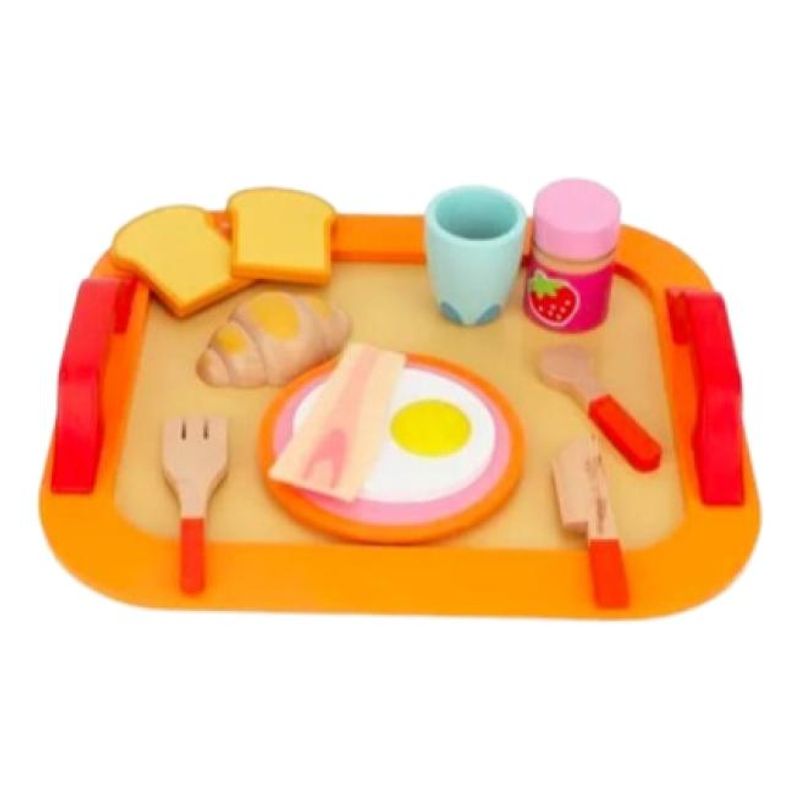 GENERICO - Bandeja de Madera Divertida para Desayuno Infantil