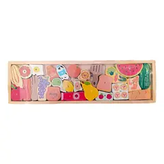 GENERICO - Puzzle de Madera Educativo de Alimentos - 26 Piezas