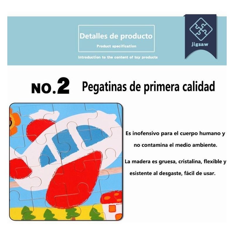 GENERICO - Packs de Puzzles de Madera Temáticos para Niños Pequeños