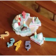 GENERICO - Pastelito de Madera para Jugar y Celebrar Cumpleaños
