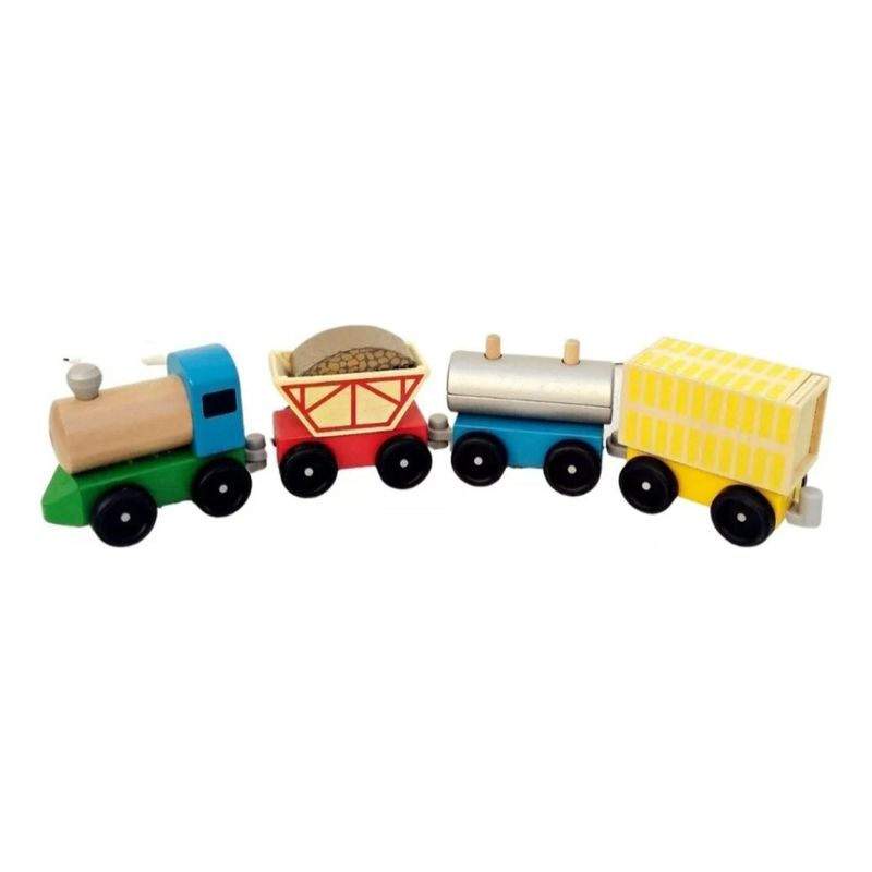GENERICO - Tren de Madera Articulado para Desarrollar la Creatividad