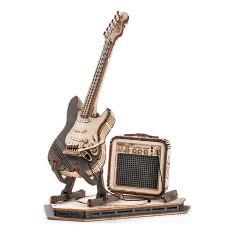 GENERICO - Guitarra Eléctrica de Madera 3D para Armar y Jugar