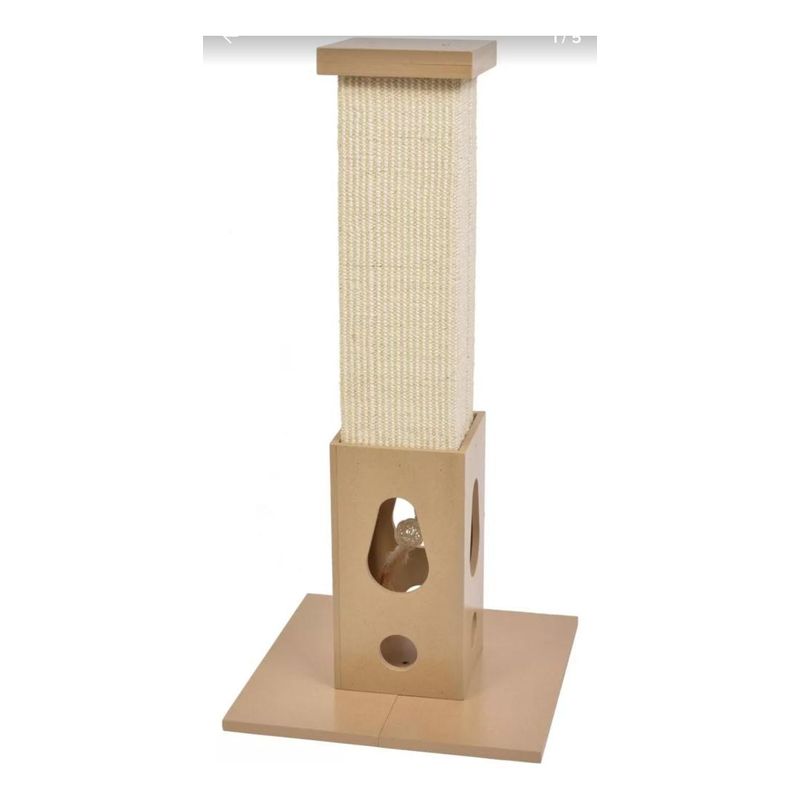 GENERICO - Rascador de Madera con Pelota para Gatos en Casa 80 cm