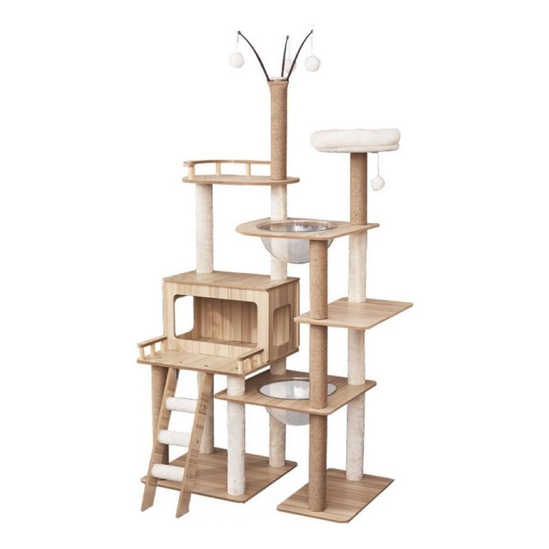 GENERICO - Torre Rascador Multinivel para Gatos de 170 cm en Madera
