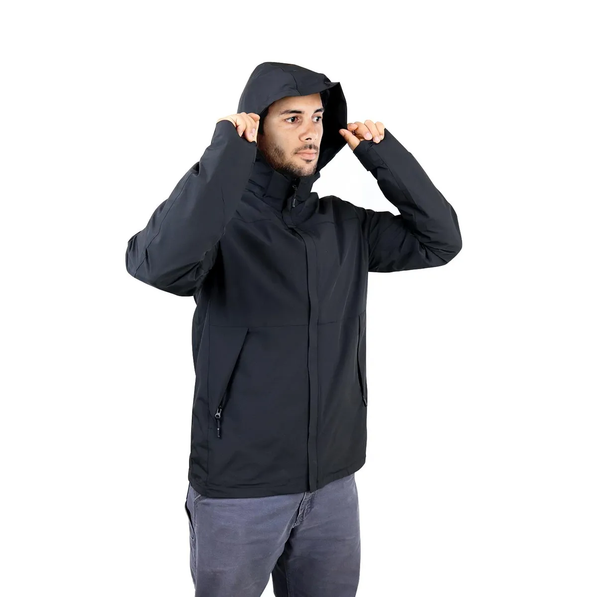 OKAERI - Chaqueta Cortaviento Impermeable Outdoor Hombre
