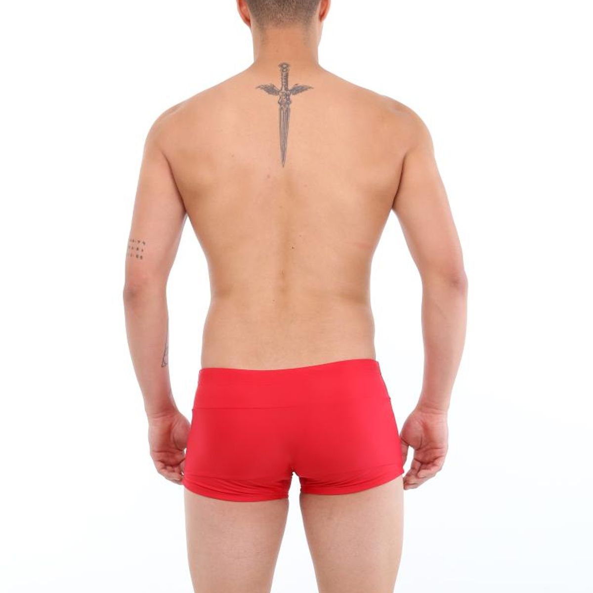 SAMIA - Short bóxer para hombres rojo