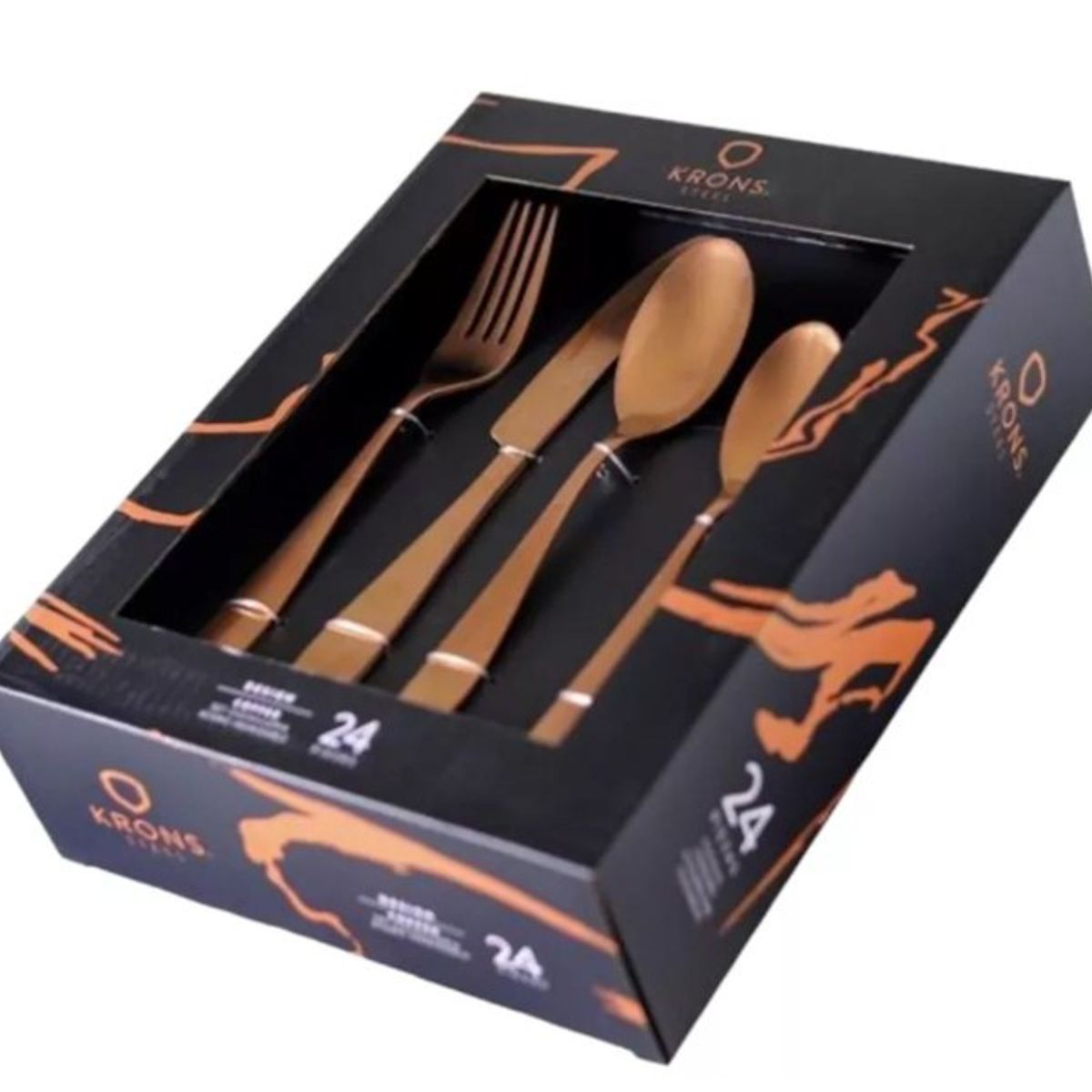 KRONS - Set cuchillería Copper 24 piezas