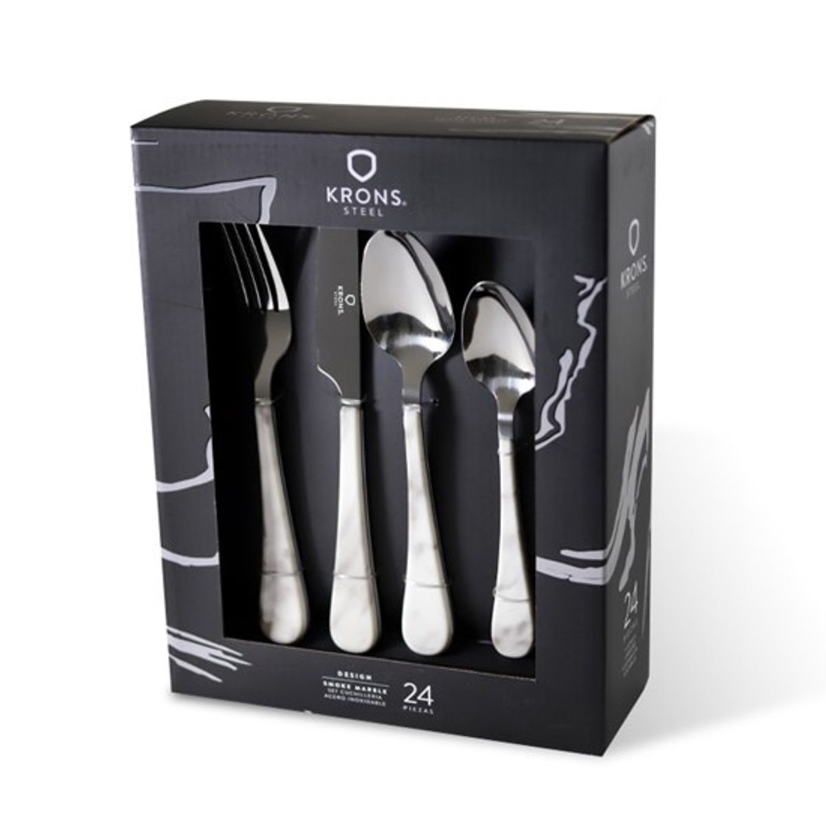 KRONS - Set cuchillería Marble 24 piezas