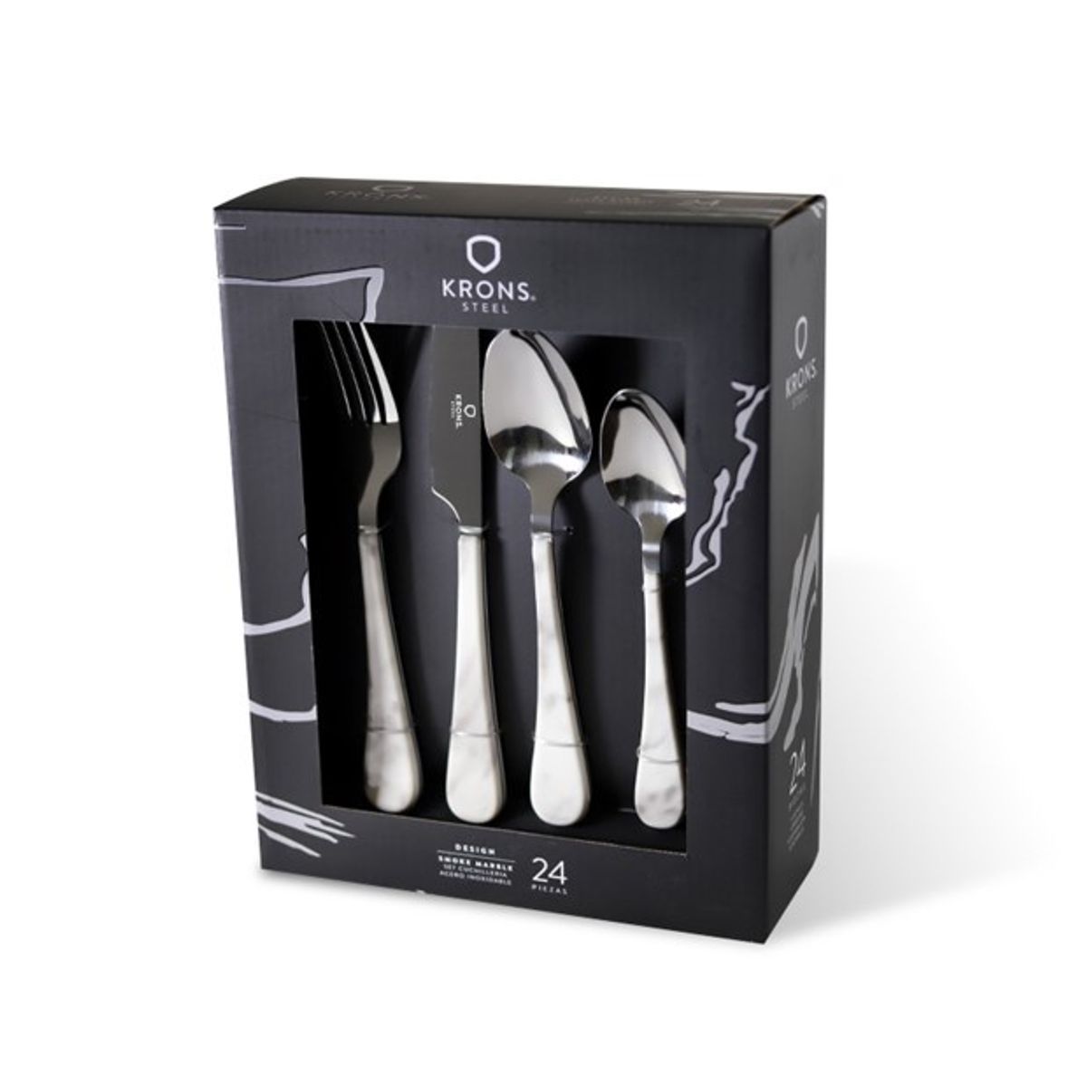 KRONS - Set cuchillería Marble 24 piezas