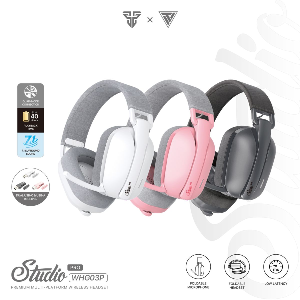 FANTECH - Audífonos FANTECH Studio Pro WHG03 Inalambricos Negro