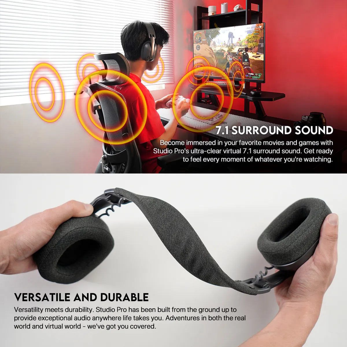 FANTECH - Audífonos FANTECH Studio Pro WHG03 Inalambricos Negro