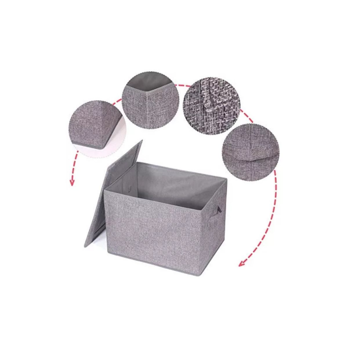 GENERICO - Cajones De Almacenamiento Organizador De Ropa Con Tapa NV