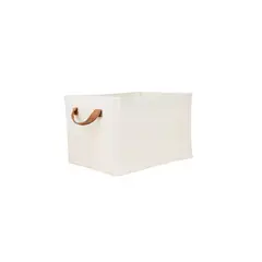 GENERICO - Caja Organizador Ropa Beige Asa Almacenamiento Plegable NV