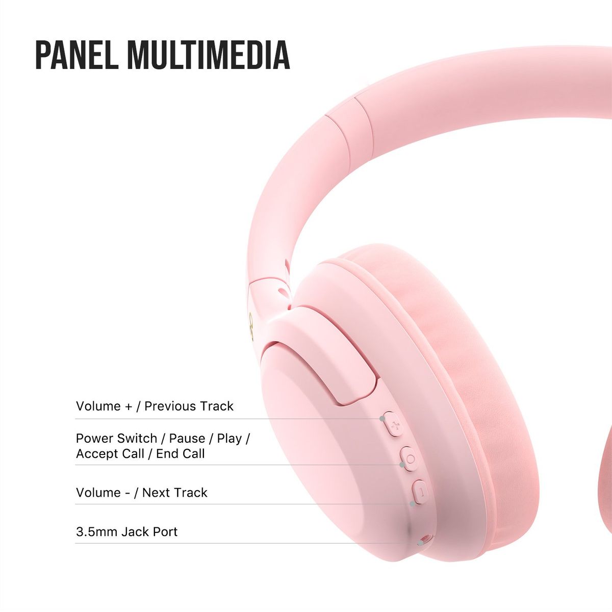 FANTECH - Audífonos FANTECH WH05 GO Vibe Rosa