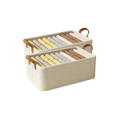 Imagen 2 del producto Caja Plegable Con Asa Cesta De Almacenamiento Para Estantes NV