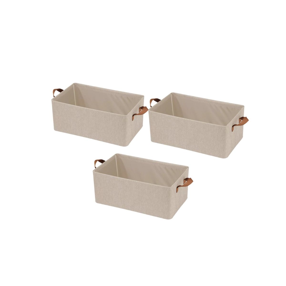 GENERICO - Caja X3 Plegable Con Asa Cesta De Almacenamiento Estantes NV