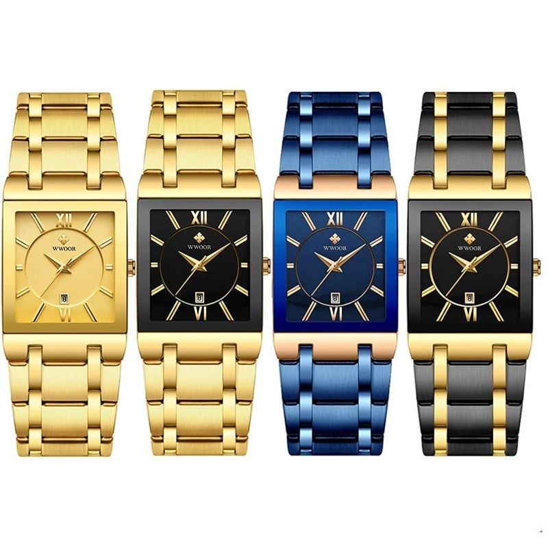 GENERICO - Reloj de Lujo Cuarzo Y Acero Inoxidable WWOOR Cronógrafo