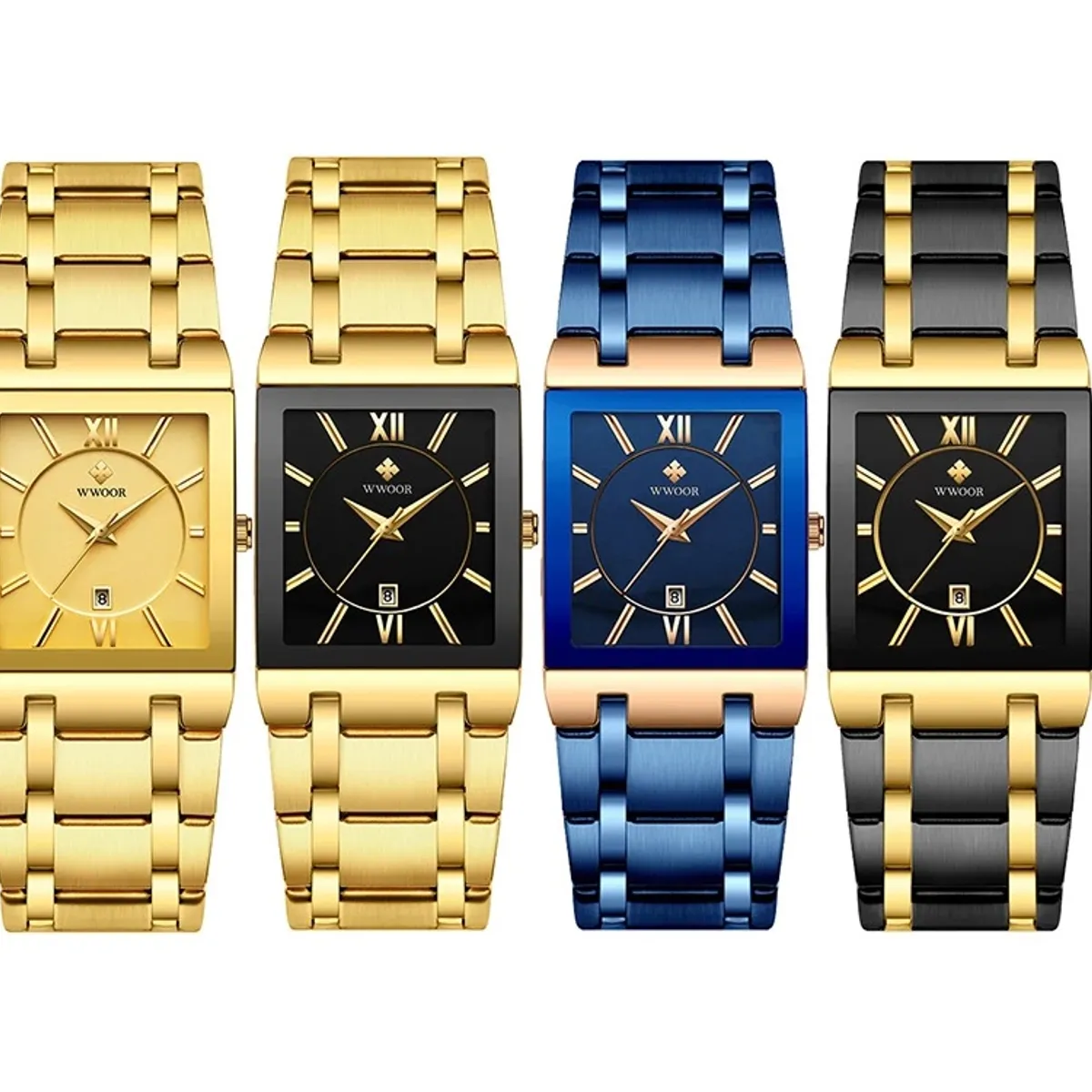 GENERICO - Reloj de Lujo Cuarzo Y Acero Inoxidable WWOOR Cronógrafo