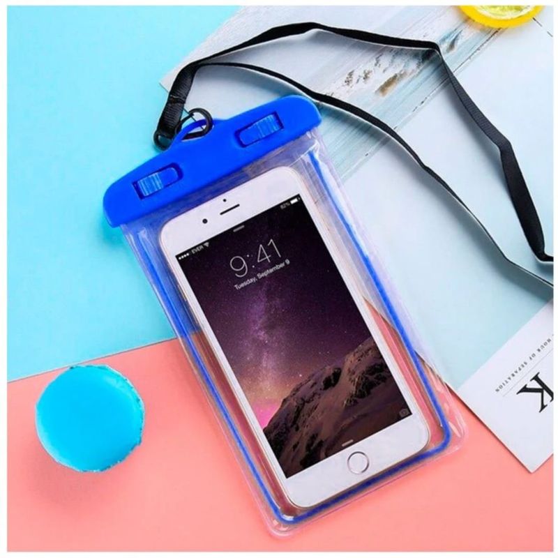 GENERICO - Funda Protectora Celular Impermeable Sumergible Carcasa Azul