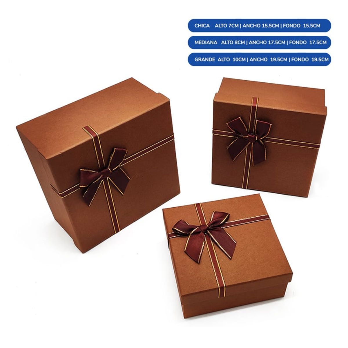 GENERICO - CAJA CUADRADA TRIPLE CAFE X1 UNI