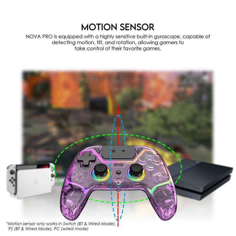 FANTECH Control Inalámbrico Fantech WGP14V2 NOVA PRO Atomic Purpura ...