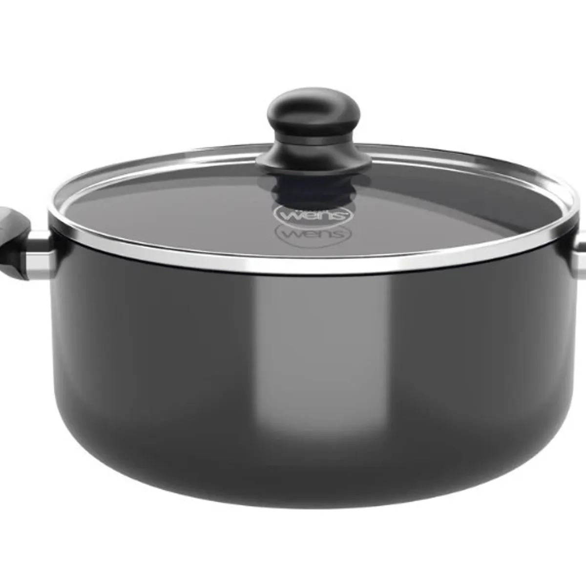 WENS - BATERIA DE COCINA 7 PZ ALUMINIO PRENSADO FIRENZE NEGRO