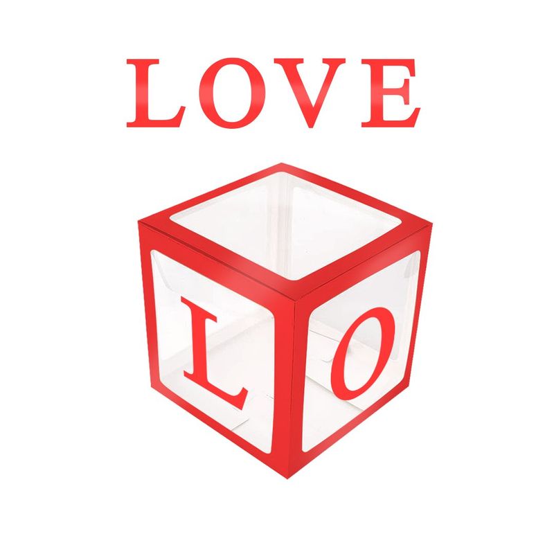 GENERICO - CAJA DECO 31 X 31 LOVE ROJO X1 UNI