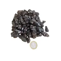 GENERICO - Piedra Negra Brillante, Tamaño Gravilla para Jardín Deco. Formato 10 kg