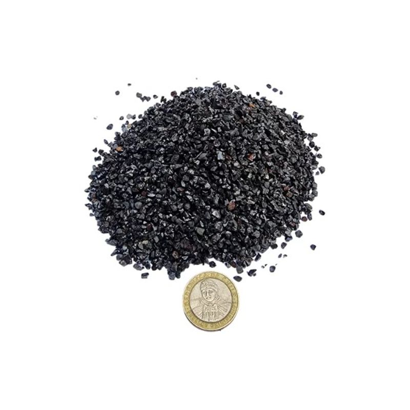 GENERICO - Piedra Negra Brillante, Tamaño Granulado. Formato 1 kg