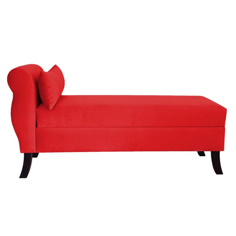 GENERICO - Banqueta Baúl New Diva Color Rojo